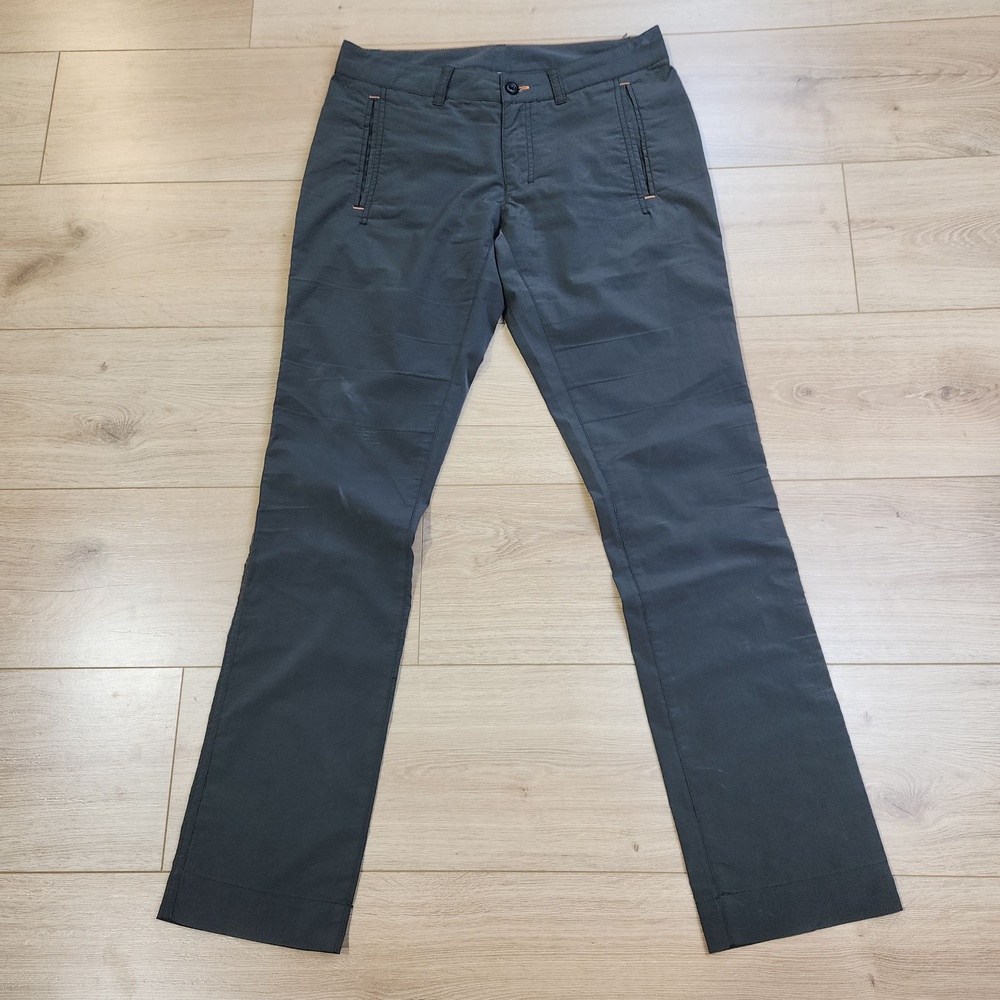 Stio Pants Womens 6 Charcoal Gray Woven Straight Leg Hiking Outdoor Travel